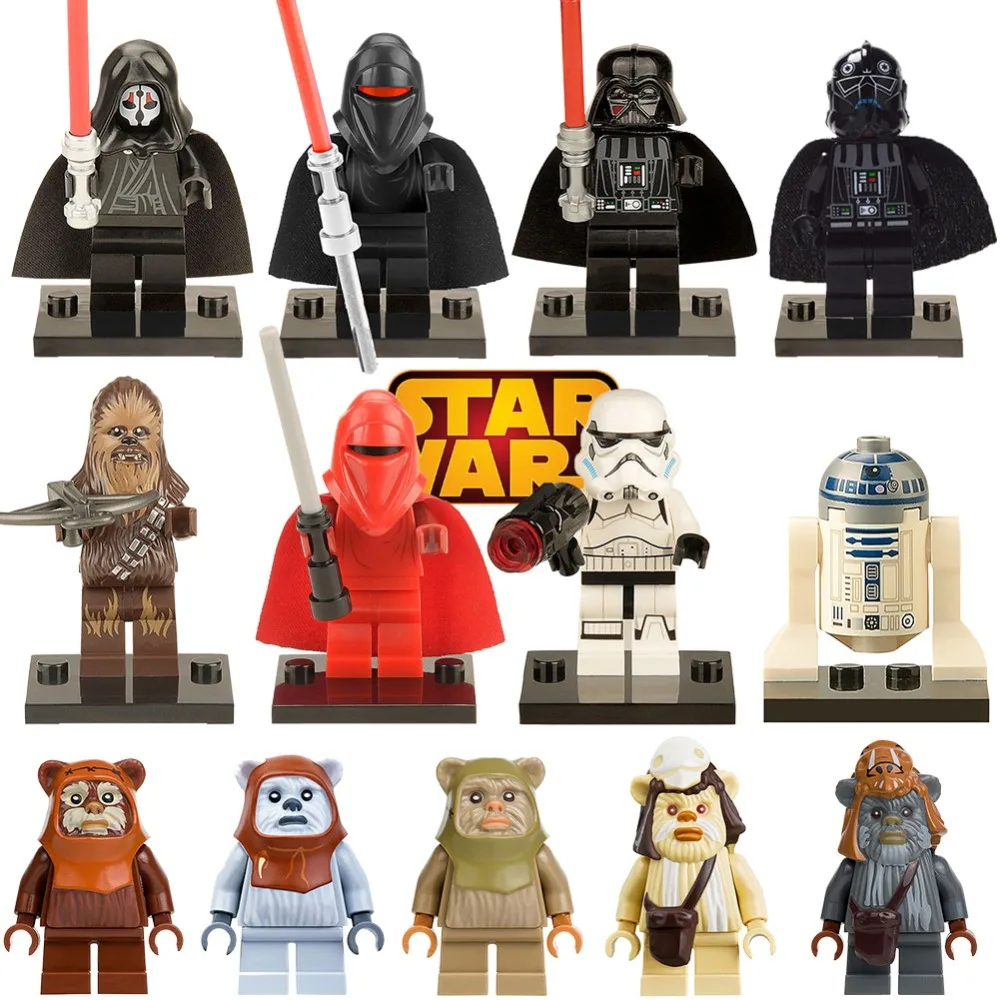 

Legoing Star Wars movie Building Blocks starwars Jedi Chewbacca Han Yoda Revan Dooku Sidious Bricks mini Toys Figures 31 colors