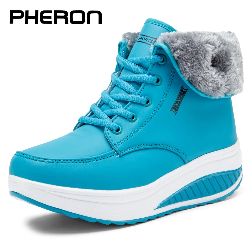 

Women Boots Winter Female Plus Velvet Swing Shoes Platform Snow Boots Women Cotton-padded Shoes Flat Ankle Boots for women