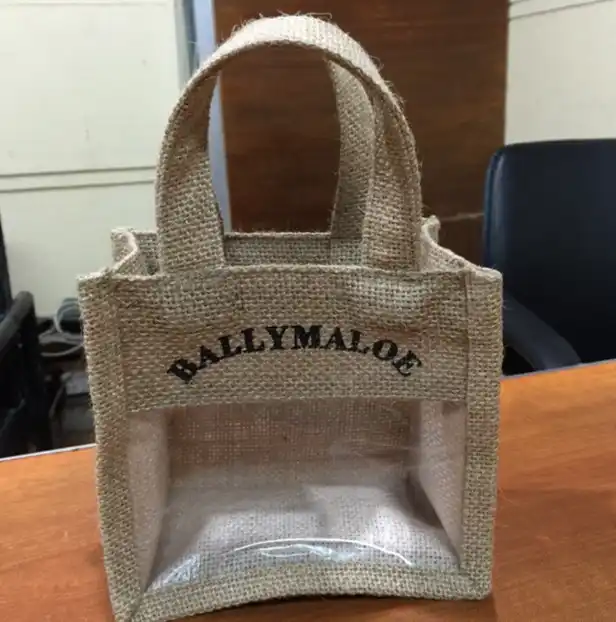 jute bag with window