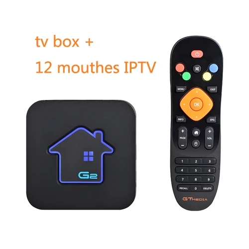 Бразильский IP tv GTMEDIA G2 tv Box+ IP tv сервер 4K HDR Android 7,1 Ultra HD 2G 16G wifi Google Cast Netflix IP tv BOX PK H tv 5 - Цвет: BOX Add 12 months