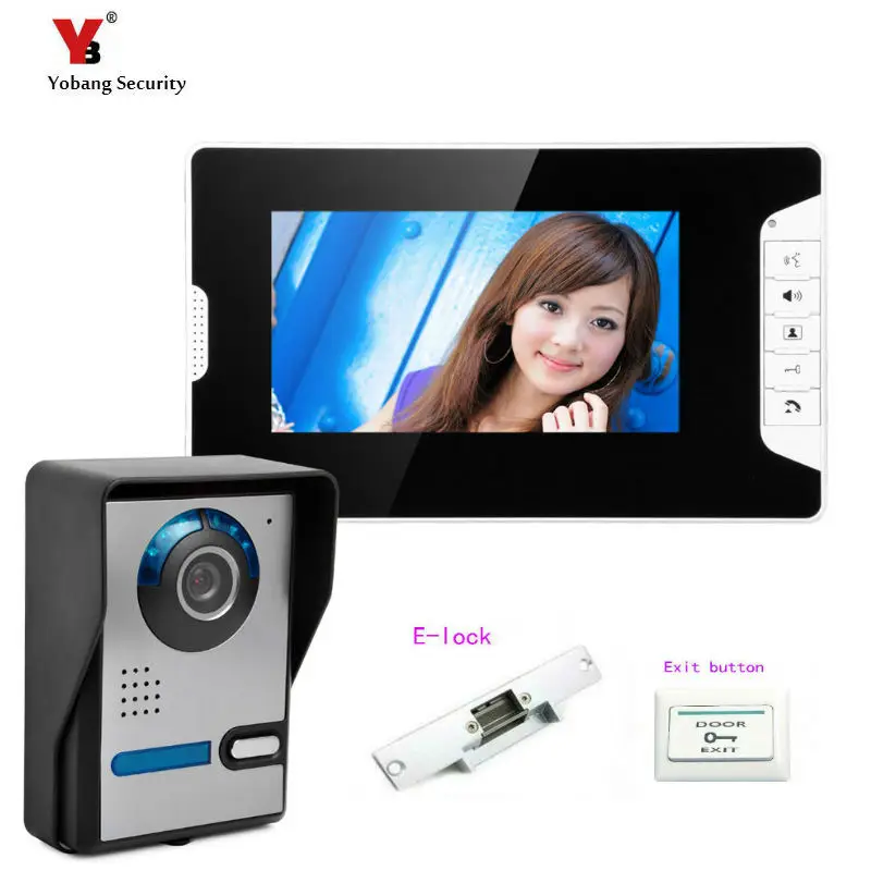 

Yobang Security 7 "LCD Video Door Phone Video Intercom Doorbell Home Security IR Camera Monitor With Night Vision camera