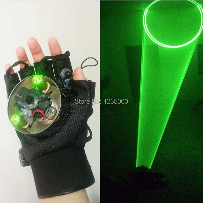 Модные многоцветные лазерные Вихревые перчатки DJ туннельный эффект Авто вращающийся вихревой лазерный перчаточный лазерный ручной светильник для танцевального клуба