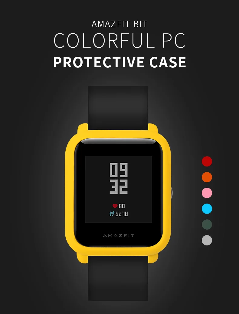 Amazfit Bip чехол PC Защитная крышка для Xiaomi Huami бампер Оболочка Легкий Смарт-часы аксессуары Молодежные красочные