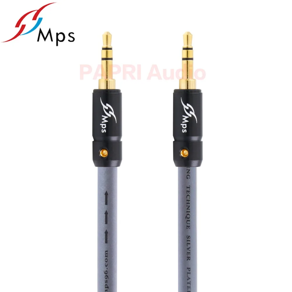 Ceny MPS DIY HIFI drut 3.5MM 24K pozłacane 6B wtyczka X 22 99.9997% OFC posrebrzane AUX z męskiego na męskie słuchawki audio kabel głośnikowy