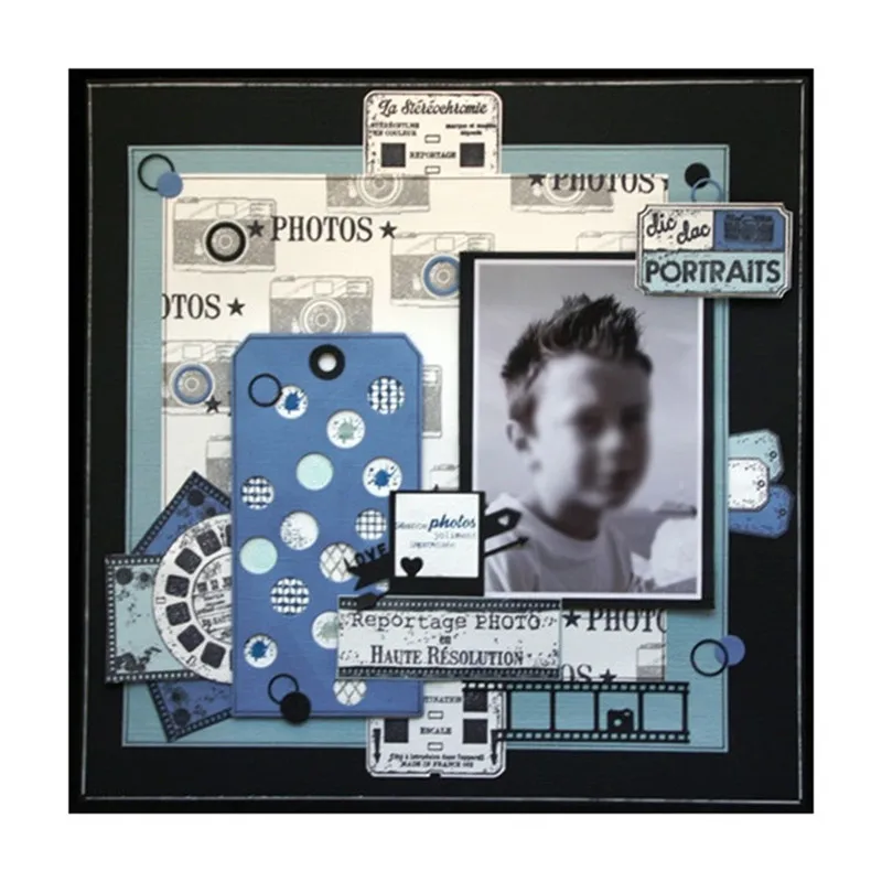

GJCrafts Photo Frame Dies Metal Cutting Dies Scrapbooking for Card Making DIY Embossing Die Cuts New Craft Film Memory Love Dies