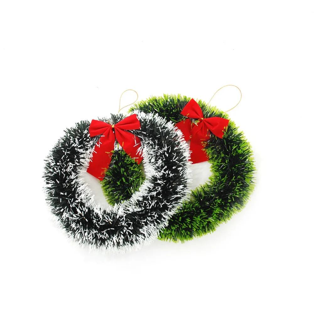 

Christmas Wreath Bow Pine Needle Christmas Decoration For Home New Year Gift Hanging Xmas Tree Ornaments Garland Party Supplies