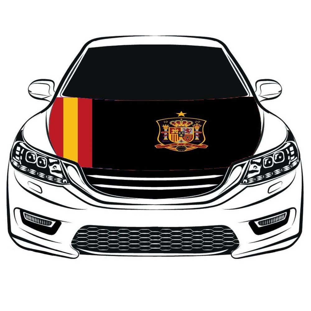 Spain National Team Hood Cover,Spain Car Hood Cover flag,Engine Flag,100% spandex,Four side projectile fabric
Spain National Team Hood Cover,Spain Car Hood Cover flag,Engine Flag,100% spandex,Four side projectile fabric