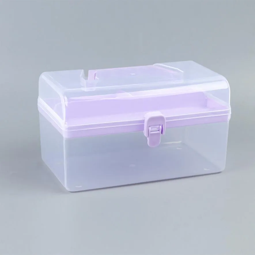 

Multipurpose Transparent Plastic Storage Box Portable Handled Organizer Storage Box Fpr Medicine Candy Cosmetic Container 5.5#5%