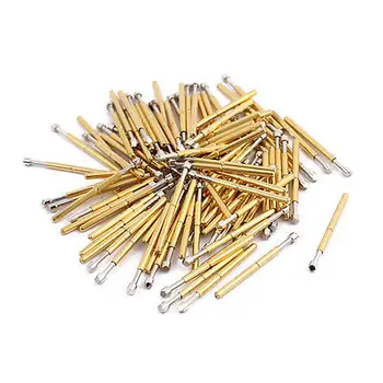 

100pcs P75-T2 1.0mm Dia 16.5mm Length Metal Spring Pressure Test Probe Needle