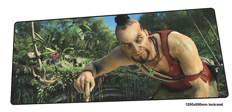 Игровой коврик для мыши far cry 120x50 см игровой ноутбука большой компьютерная