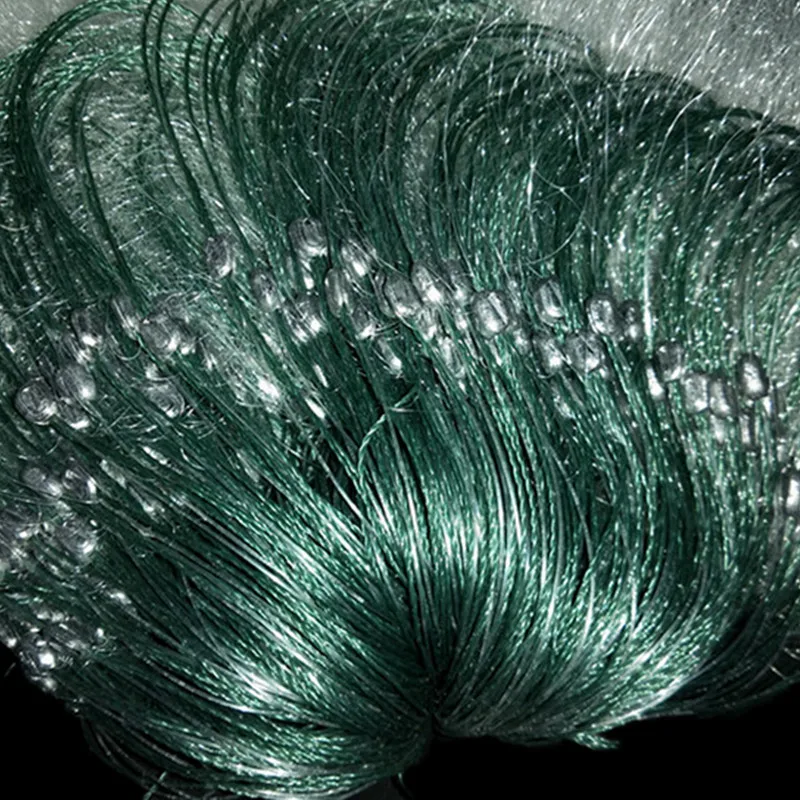 quality thick H1.2*L60M 3 layer 2and 6cm mesh sink net gill net fish trap sticky fishing net china outdoor pesca fishing network