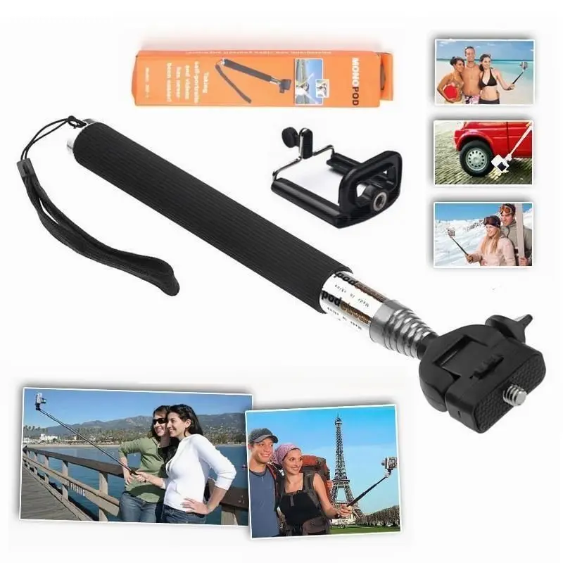 Telescopic Handheld Monopod Camera Extender Pole with Huge Holder for