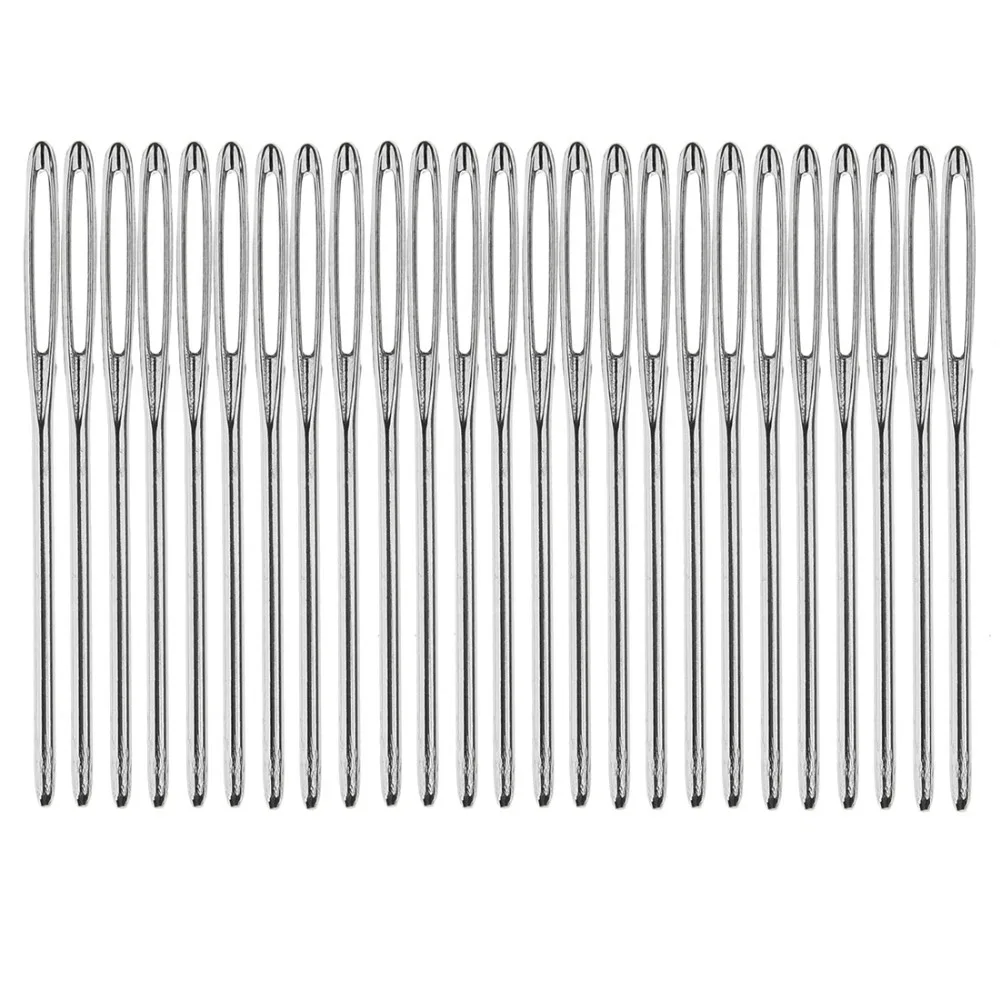 

25Pcs 6cm Long 17mm Silver Tone Steel Hand Sewing Needles pins set
