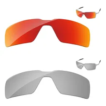 Хром серебро и огонь красный 2 пары зеркало Поляризованные замена оптические стёкла для пробации солнцезащитные очки женщин рамки UVA и UVB