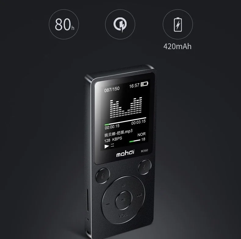 Mahdi M360 настоящий 8 Гб без потерь HiFi MP3 музыкальный плеер сенсорный тон Высокое качество звука Металл MP3 Электронная книга FM радио часы