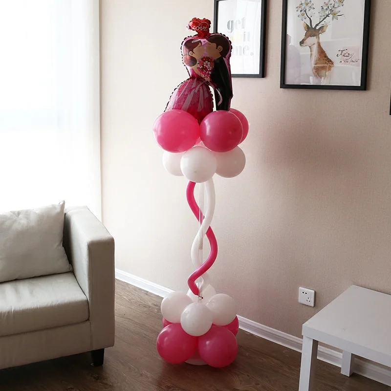  Birthday Balloon Column Kit Plastic Balloon Arch Stand with Base and Pole for Birthday Party Latex 
