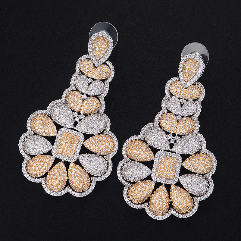 

Jimbora Cubic Zirconia Geometric Engagement Dangle Earrings Jewelry For Women