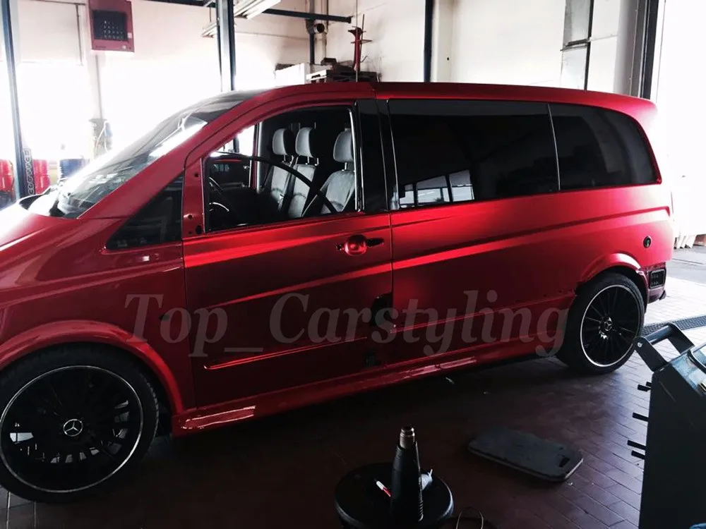apa red matte chrome bronze car wrapping film with air bubble free luxury wrap foil (25)
