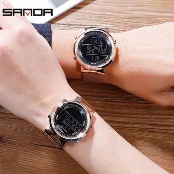 

relogio feiminio Digital Watch Women Luxury Rose Gold Women Men Sports Watches LED Electronic Wrist Watch Waterproof reloj mujer