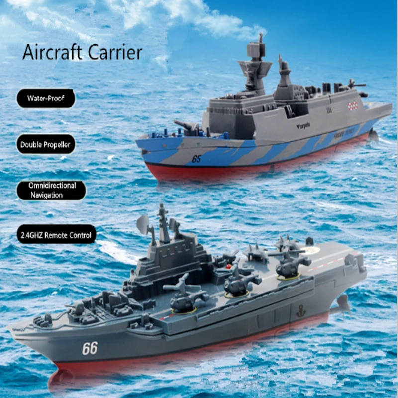 2.4G Remote Control Boat 4 Channels Double 612 Motors Mini Electric Sport RC Boat Waterproof Rechargeable RC Frigate Model Toy