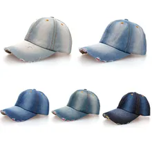 Branded Solid color denim baseball cap Women Men Denim Snapback Hip Hop Flat Hat Summer Cotton Caps trucker cap casquette gorra