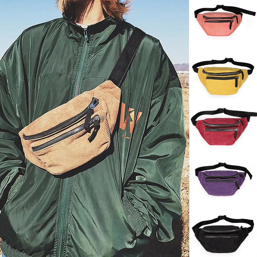 

Women 2019 new pockets casual shoulder bag fashion Messenger bag Ladies Handbag waist bag chest waist bag women men 717#40