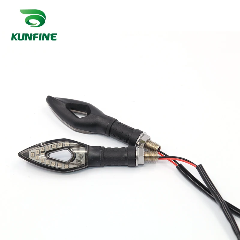 KUNFINE 4PCS Universal Motorcycle LED Turn Signal Indicators light Blinkers Flexible Bendable Amber Light 3 (4)