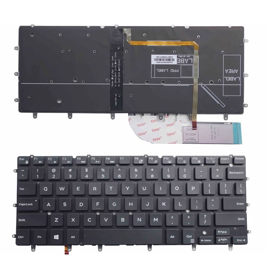 Новинка Клавиатура для ноутбука DELL xps 13 9343 xps 13 9350 15BR N7547 N7548 17-3000 US черная клавиатура для ноутбука Подсветка