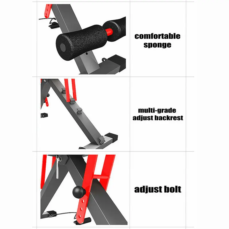 Многофункциональная 3 в 1 регулируемая скамья для сидения, скамья для тренировки всего тела, стальная рама, оборудование для тренажерного зала