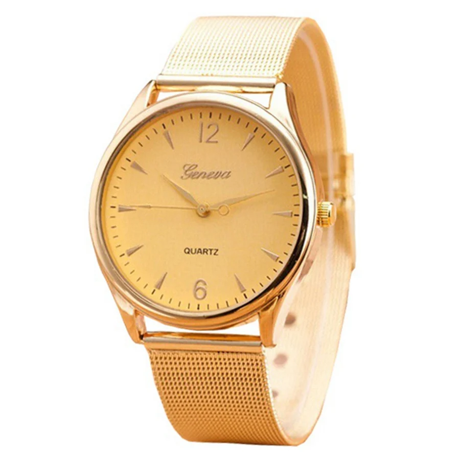

Hot Sale Fashion Stainless Steel Gold & Silver Band Quartz Watch Luxury Simple Women Watches Lover's Relogio Feminino Gift