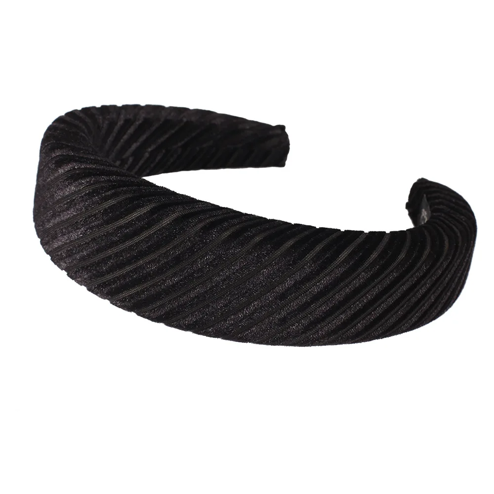 AWAYTR Корейская версия новой стильной однотонной фланелевой губчатой повязки для волос с широкими полями простые аксессуары для волос повязка для волос