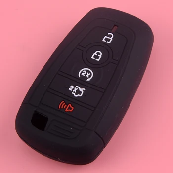 

CITALL 5 Buttons Silicone Car Remote Smart Key Shell Case Fob fit for Ford Fusion Mustang F-250 F-550 F-150 2018