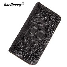 Men Wallets Luxury Alligator Print Leather Wallet Male Zipper Clutch Purse Women Vintage Money Clip Bag Man Gift free shipping