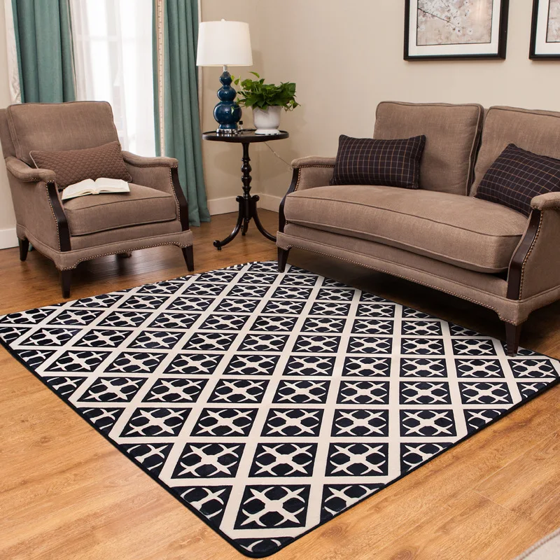 

Geometric Striped Vintage Carpet Rugs European Style Living Room Bedroom Tapete Rugs Non-Slip Home Decor Rectangle Floor Mat