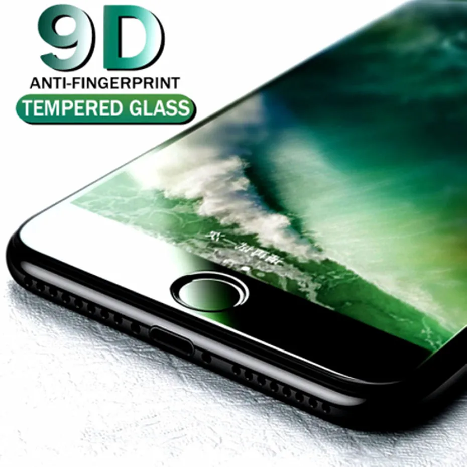 

9D Full Protective Glass Screen Protector On The For iPhone 8 7 6 6S Plus Tempered Glass For iPhone X XR XS Max Protective Film