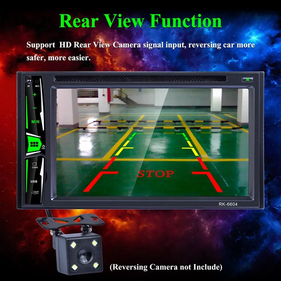

6.2" 2 Din Car MP5 Player High-definition Digital Touch Screen Car Radio Universal DVD Player Support Rear View Camera