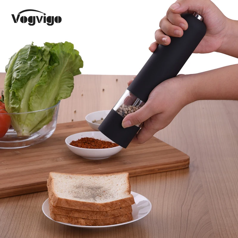 

VOGVIOG 2017 Stainless Steel Coffee Cup Creative KitchenTools Electric Salt Pepper Mill Pepper Grinder Household CofffeeTools