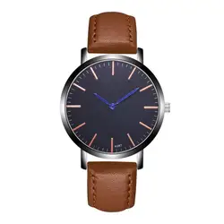2018 мужские часы из искусственной кожи Элегантные кварцевые наручные часы лучший бренд роскошный мужской часы Скидка Relogio Masculino дропшиппинг