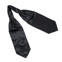 НСБ 2016 Новый атласная смокинг свадьбы самостоятельно Аскот галстук для Для мужчин-черный