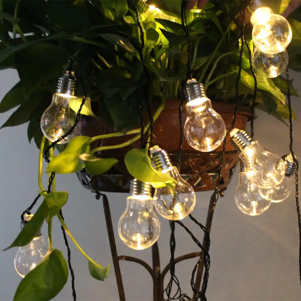 

AKDSteel LED Solar Powered Ball Bulb String Lights Light Sensor Lamp garland Garden Yard Home Party Decoration