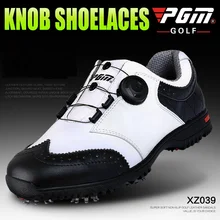 PGM Мужская обувь для гольфа из натуральной кожи, обувь с перфорацией типа «броги», мужские кроссовки с автоматической ручкой, мужская обувь высокого качества, AA51035