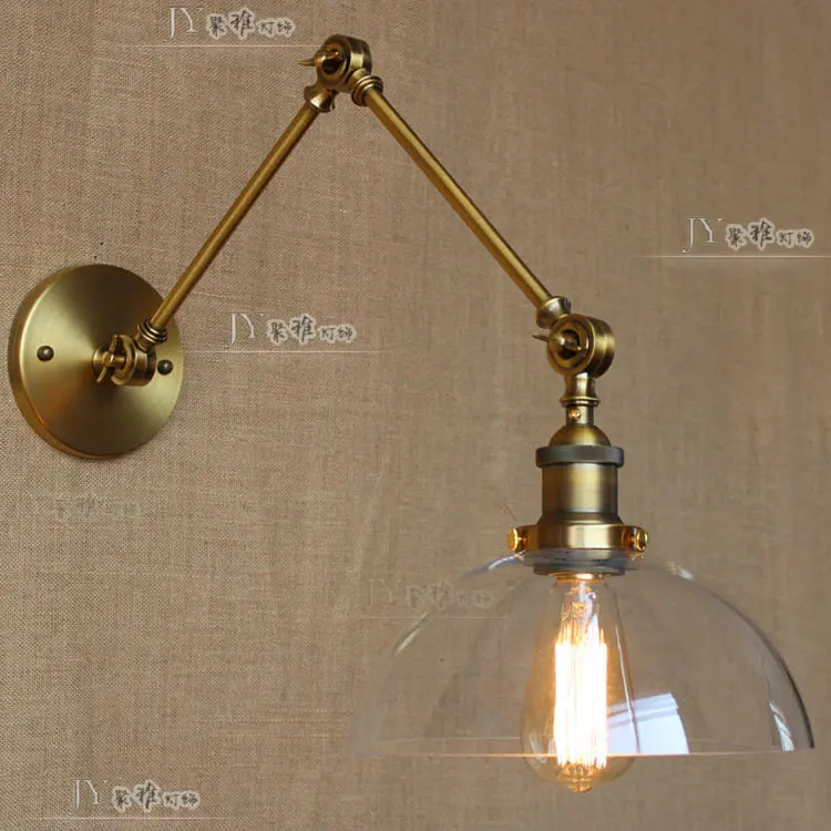 Loft retro Matte Black iron shade adjustable swing arm reading wall lamps Lights e27 / e26 sconce for workroom bedroom bar cafe e27 vintage indoor black wall lamps loft swing rock wall sconce 2 head lights robot arm sconce wall lamp for workroom cafe