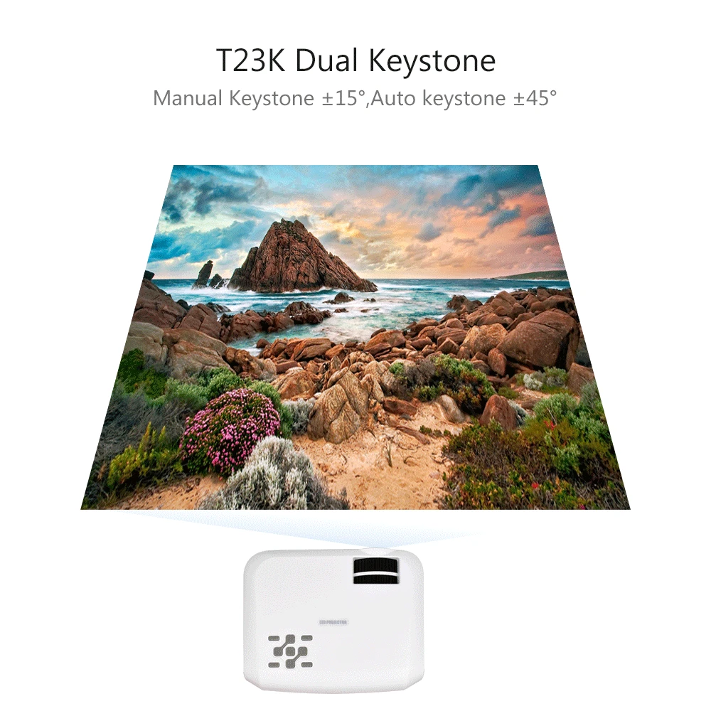ThundeaL T23K جهاز عرض صغير 2400 لومينز 1280*720 المحمولة فيديو HD T4 البسيطة متعاطي المخدرات HDMI VGA المسرح المنزلي اختياري T22 العارض