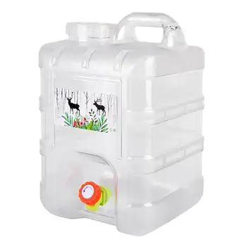 

15L Outdoor Plastic Pure Water Bucket With Lid With Faucet Outdoor Car Self-driving Tour With Faucet Portable Pure Bucket