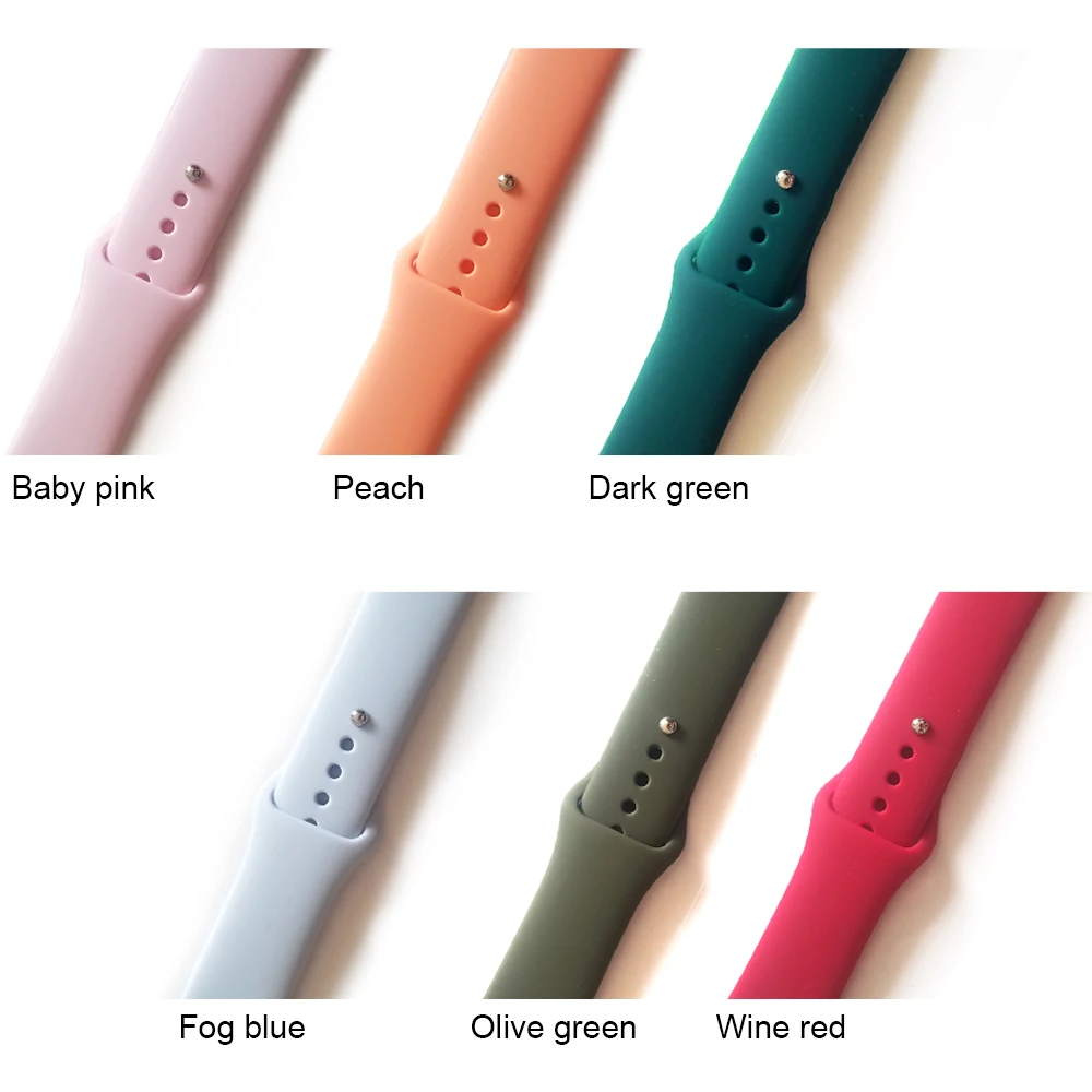

For Apple Watch Strap 42mm 38mm 44mm 40mm, Sport Silicone Watch Band Replaceable Bracelet Strap For IWatch Bands Series 1/2/3/4