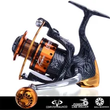 Saltwater New Arrival Metal Spinning Fishing Reel Coil carretilha pesca 6000 Series 12+1BB 5.1:1 molinete pesca Wheel China