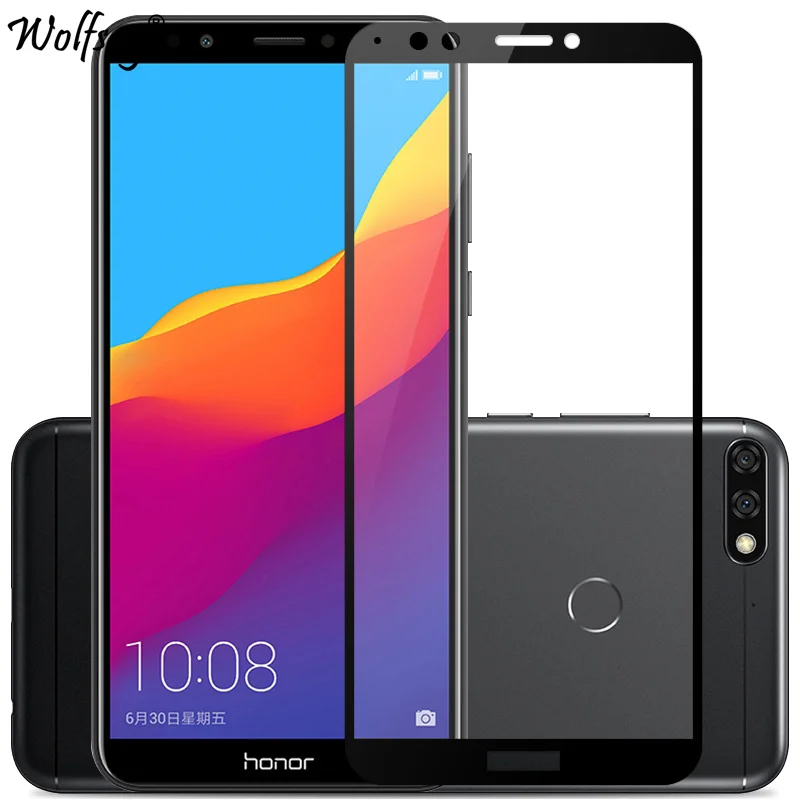 

Wolfsay Full Cover Tempered Glass Huawei Y9 2018 Screen Protector Anti-Explosion Film sFor Huawei Y9 2018 / Enjoy 8 Plus Glass