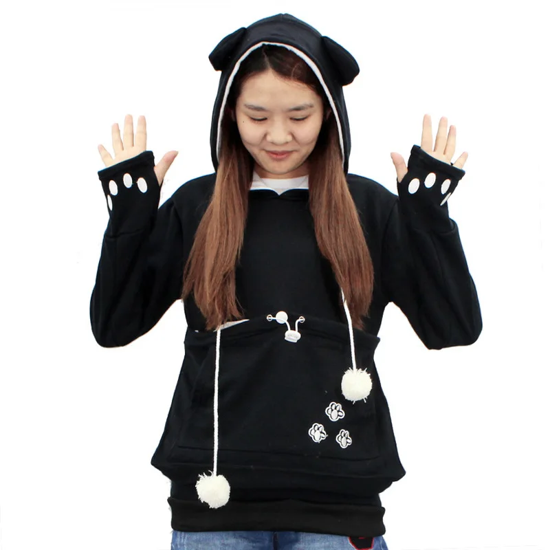 Buy Cat Lovers Hoodies With Cat Cuddle Pouch Mewgaroo