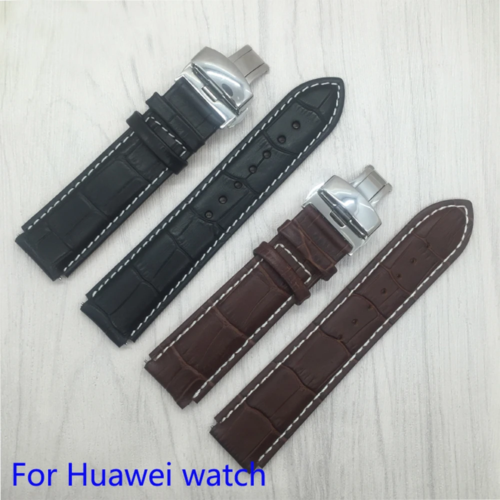 Ремешки для часов из натуральной кожи 22x18 мм сменные ремешки Huawei|genuine leather strap|leather