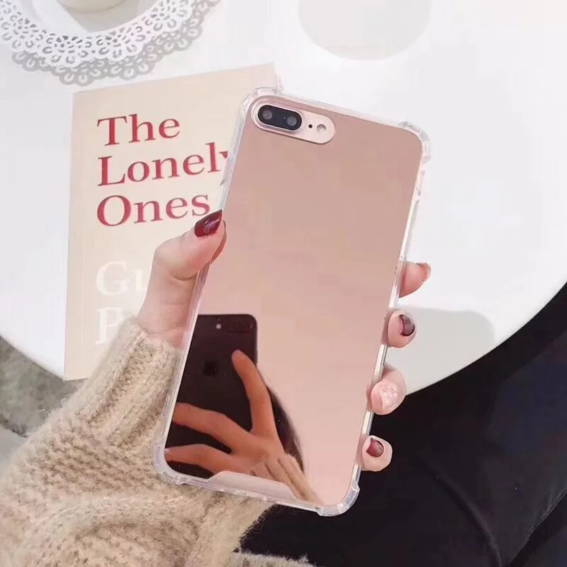 

30Pcs/Pack Phone Case for iPhone XR Mirror Cases Soft TPU Cover for iPhone 6 6s 7 8 Plus X XS XS Max Shockproof Funda+Soft Film